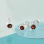 Garnet Sterling Silver January Birthstone Necklace, thumbnail 2 of 4