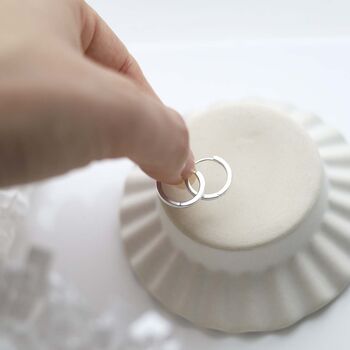 Sterling Silver Flat Huggies, 7 of 12
