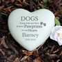 Personalised Dog Pawprints Heart Memorial, thumbnail 1 of 2