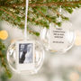 Personalised Mr And Mrs Photo Glass Dome Bauble, thumbnail 3 of 4