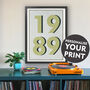 1989 Personalised Year Typography Print, thumbnail 6 of 11