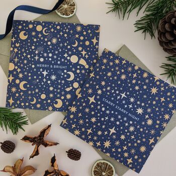 Starry Night Christmas Cards And Wrapping Paper, 3 of 4