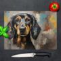 Dachshund Drip Textured Glass Chopping Boards, thumbnail 1 of 7