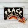 Peace Hand Embroidered Cushion In Embroidered Pure Wool, thumbnail 1 of 4