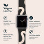 Black And White Swirl Vegan Leather Apple Watch Band, thumbnail 2 of 7