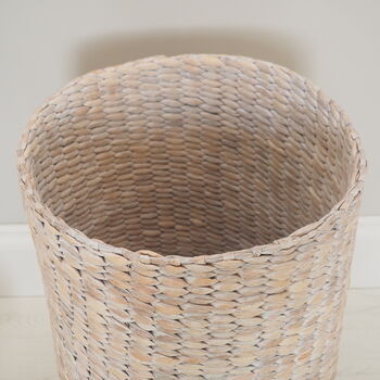 White Laundry Basket Wicker, 3 of 4