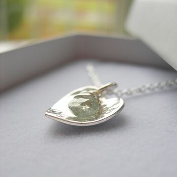 Aquamarine Heart Necklace, 4 of 6
