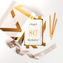 Gold '80th' Birthday Number Cake, thumbnail 1 of 3