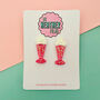 Milkshake Glitter Resin Earrings, thumbnail 1 of 4