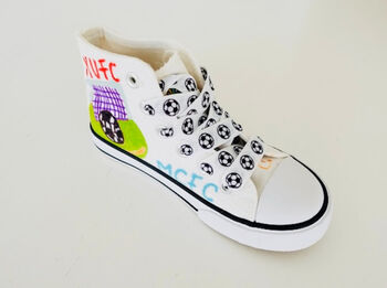 Childrens/ Kids Shoe Laces Football/ Rainbow Design, 4 of 6