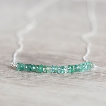 May Birthstone Real Emerald Necklace, 5 of 9