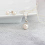 White Pearl Pendant With 6mm Stud Set, thumbnail 4 of 11