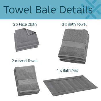 Personalised Bliss Luxury Bath Towel Seven Piece Bale Set, 8 of 12