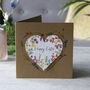 Easter Wildflower Seed Heart Recycled Card, thumbnail 2 of 5