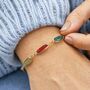 Oval Link Family Birthstone Bracelet, thumbnail 1 of 7