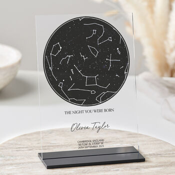 Personalised Constellation Star Map Gift For New Baby, 3 of 11