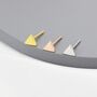 Sterling Silver Extra Tiny Triangle Stud Earrings, thumbnail 3 of 12