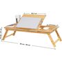 Adjustable Bamboo Laptop Desk With Tilting Surface, thumbnail 2 of 5
