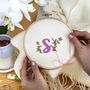 Cashmere Scarf Personalised Embroidery Stitch Kit Gift, thumbnail 1 of 10