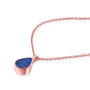 Teardrop Lapis Urn 18 K Rose Gold Plated Silver, thumbnail 4 of 6