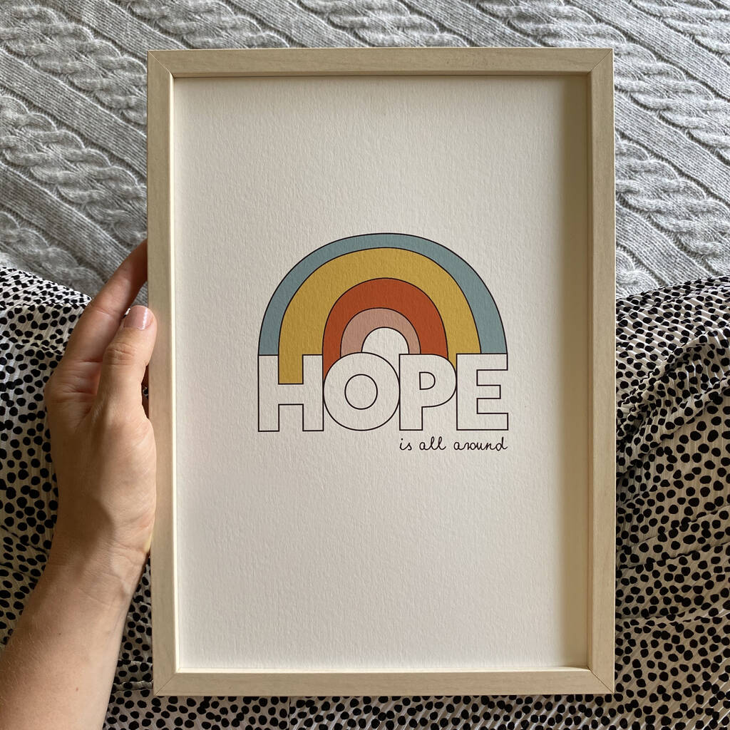 Hope Is All Around Rainbow Print, 1 of 6
