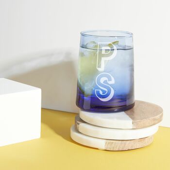 Personalised Bright Blue 100% Recycled Glass Tumbler, 3 of 4