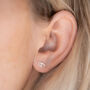 Hello Love Heart Sterling Silver Earrings, thumbnail 2 of 7