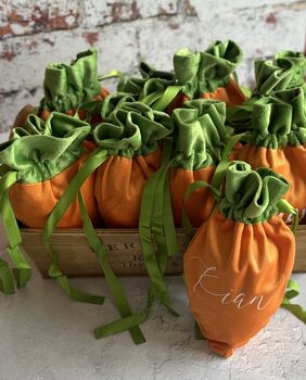Easter Bunny Luxury Carrot Gift Bag Personalised, 3 of 3