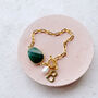 Malachite And Pearl Initial Bracelet, thumbnail 2 of 8