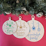 Personalised Oversize Wooden Decoration Bauble Design, thumbnail 3 of 6