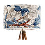 Blue And Taupe Botanical Lampshade, thumbnail 4 of 7