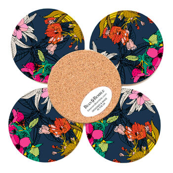 Blossom Coasters Box Set Of Four Round Heat Resistant, 8 of 10
