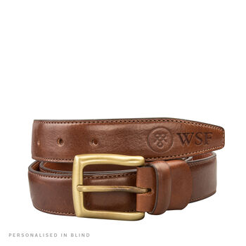 Personalised Luxury Leather Belt For Men. 'Gianni B', 4 of 11