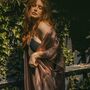 Rose Gold Viscose Metallic Tassel Kimono Beach Cover Up, thumbnail 1 of 3