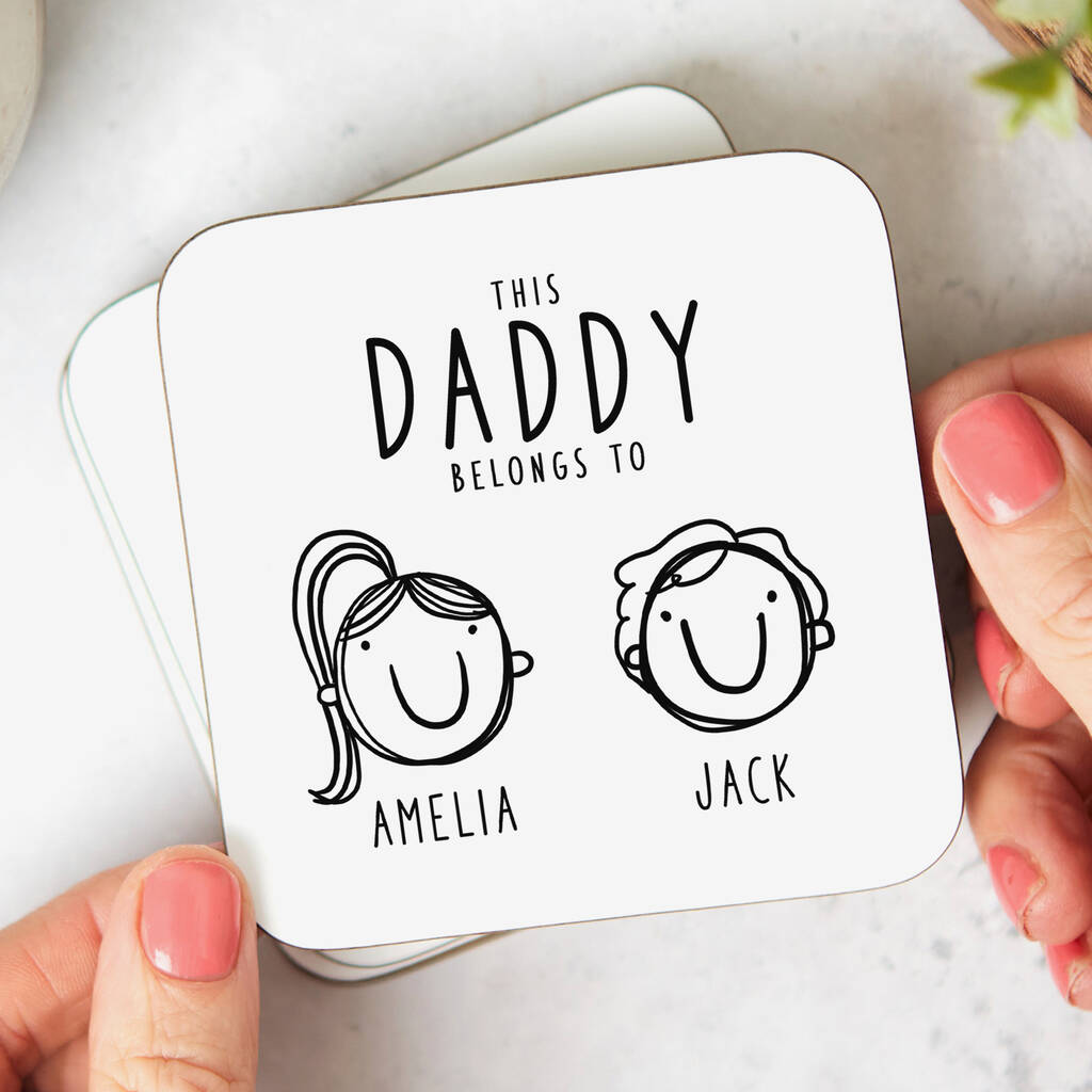 Personalised Coaster 'This Daddy Belongs To', 1 of 5
