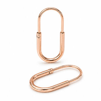 Oval Hoop Minimalist Sterling Silver Earrings, 6 of 7