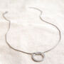 Men's Stainless Steel Hoop Pendant Necklace, thumbnail 2 of 6