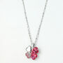 Colourful Crystal Four Leaf Lucky Clover Pendant Necklace With Tiny Zirconia, thumbnail 1 of 8