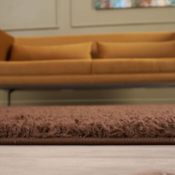 The Rugs Plain Brown Shaggy Rug, 2 of 12
