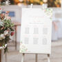 Rose Gold Floral Acrylic Wedding Table Seating Plan, thumbnail 1 of 1