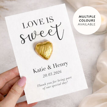 Wedding Favour Personalised Chocolate Love Is Sweet, 7 of 9