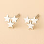 Sterling Silver Galaxy Star Stud Earrings, thumbnail 1 of 5