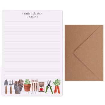 A5 Personalised Letter Writing Paper Vegetable Garden Design, 5 of 5