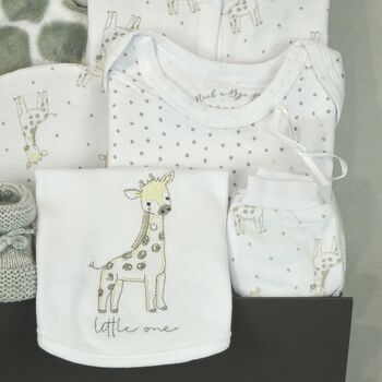 Little One Giraffe New Baby Gift Set Hamper, 5 of 6