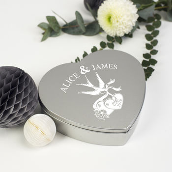 Personalised Silver Anniversary Heart Tin, 3 of 4