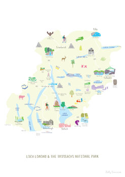 Loch Lomond And The Trossachs National Park Map Print, 4 of 4