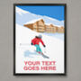 Personalised Female Skier Art Print, thumbnail 1 of 7