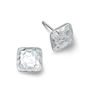 Sterling Silver Hammered Square Earrings, thumbnail 3 of 5