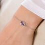 Purple Heart Lavender Amethyst Bracelet In Silver And Gold, thumbnail 1 of 10