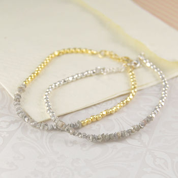 Champagne Diamond Rose/Gold Plated Silver Bracelet, 3 of 8